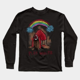 Chilling Horror Artistry: Creepy Drawings Collection Long Sleeve T-Shirt